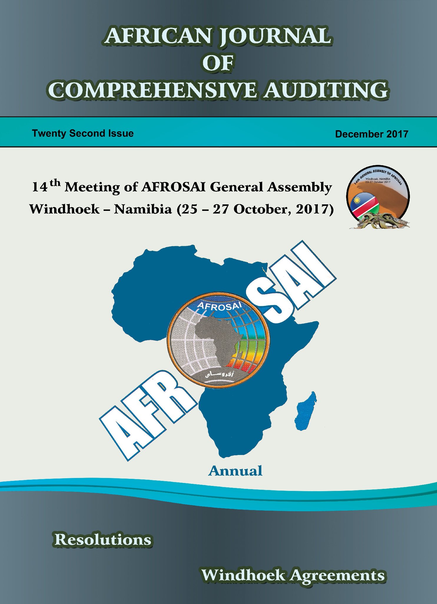 La Revue Africaine de la Vérification Intégrée - Numéro 22 – Numéro Spécial 14Ème Assemblée Générale de l'Afrosai